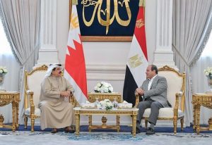 King of Bahrain meets Egyptian President
