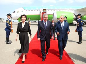 Shavkat Mirziyoyev arrives in Azerbaijan for state visit