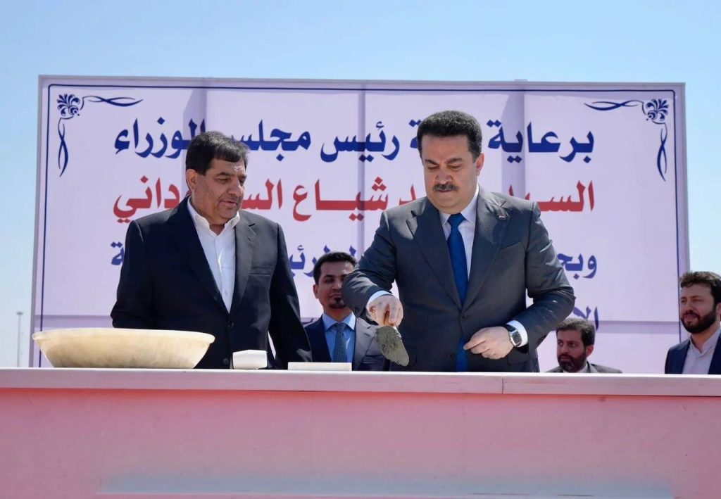 Iranian VP, Iraqi PM meet on border to launch Shalamcheh-Basra railway project