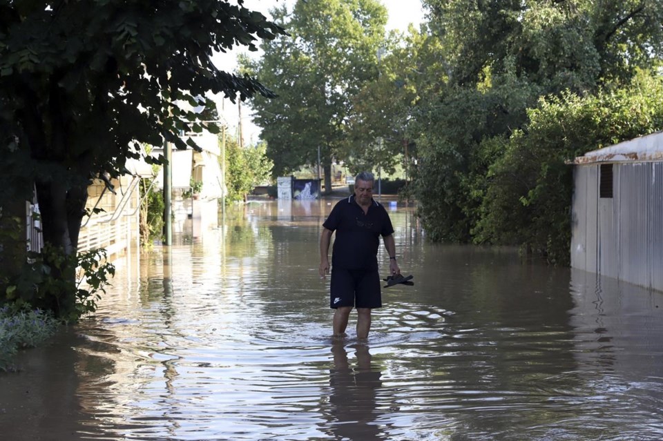 Evacuation orders issued in central Greece as river bursts its banks