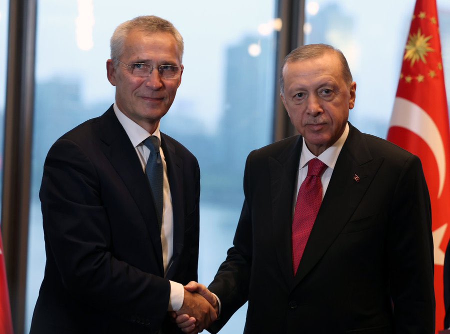 Erdogan meets with Stoltenberg in New York