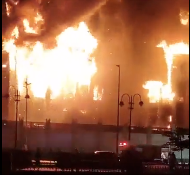 Huge fire erupts at police facility in Egypt’s Ismailia