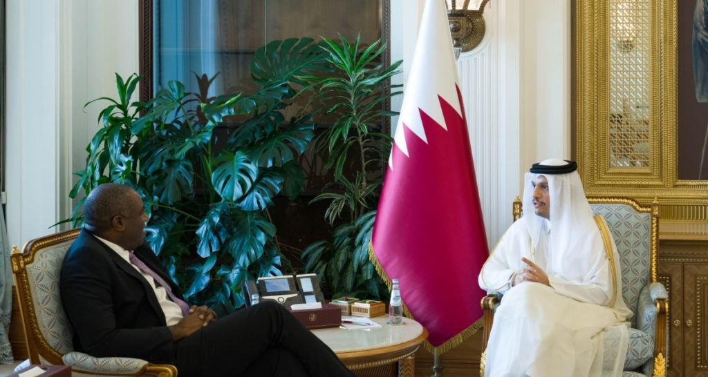 Prime Minister of Qatar meets Shadow Foreign Secretary of UK