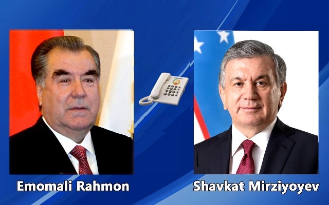 Shavkat Mirziyoyev, Emomali Rahmon hold phone conversation