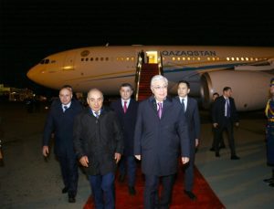 President of Kazakhstan arrives in Azerbaijan