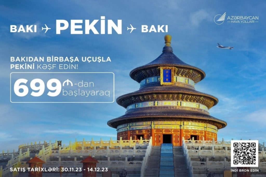 AZAL offers special discount for flights between Baku and Beijing