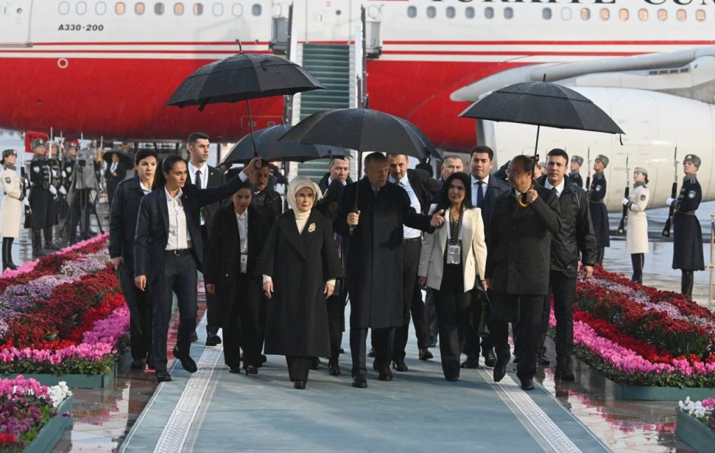 President Erdogan arrives in Uzbekistan