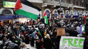 Huge crowds march in London, call for ceasefire in Gaza