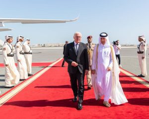 President of Germany arrives in Doha