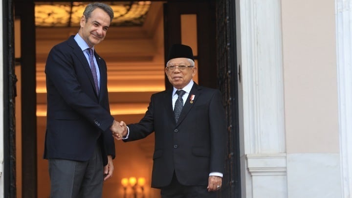 Indonesian VP meets with PM of Greece