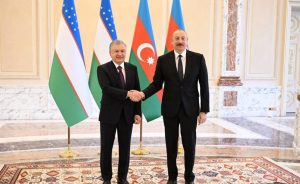 Shavkat Mirziyoyev, Ilham Aliyev hold talks in Baku