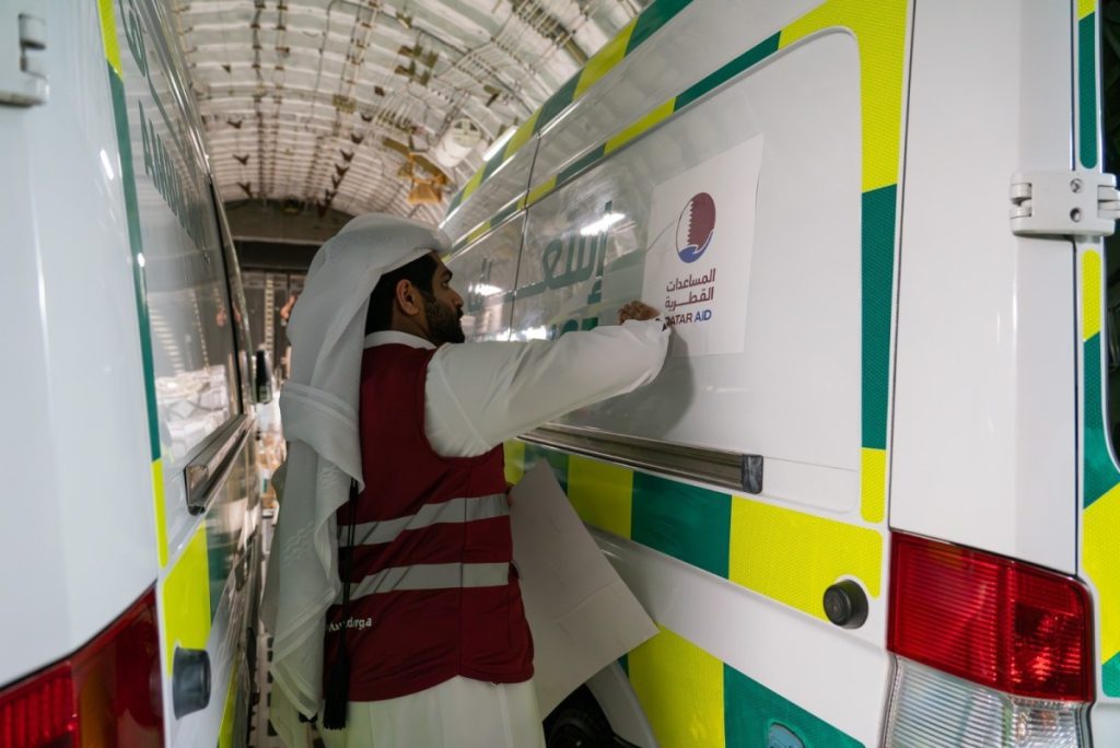 Qatar sends two aid planes, six ambulances to Gaza