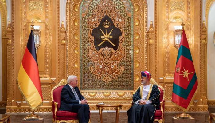 Sultan of Oman, German President hold talks at Al Alam Palace