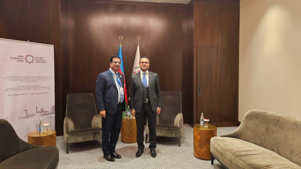 Deputy Chairman of Board, the Western Azerbaijan Community meets with Mr. Khalid Taimur Akram, ED, PRCCSF