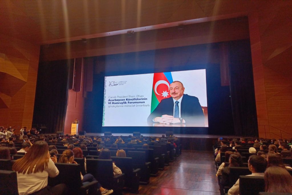 President Ilham Aliyev addresses at 6th Solidarity Forum of Azerbaijani Volunteers