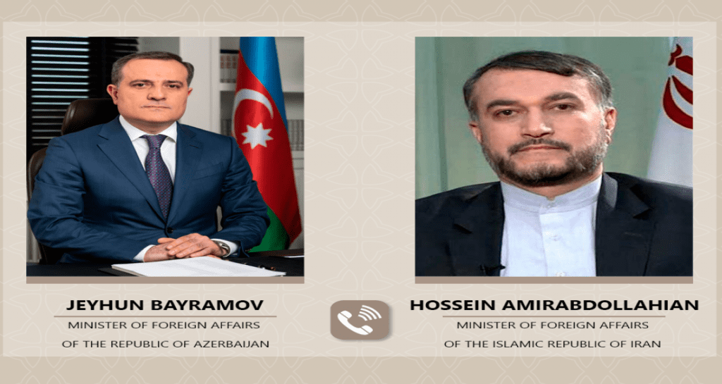 Azerbaijani, Iranian FMs hold phone conversation