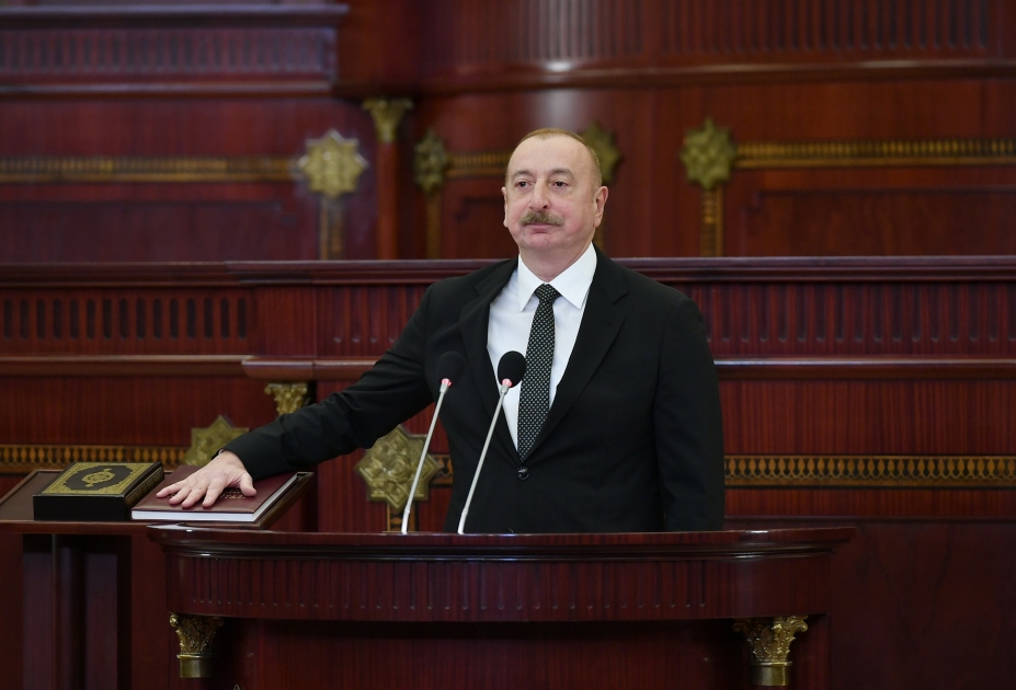 Swearing-In Ceremony of President Ilham Aliyev Held at the Milli Majlis