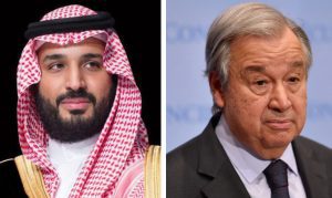 Saudi Crown Prince Receives Call from UN Secretary General on Gaza Developments