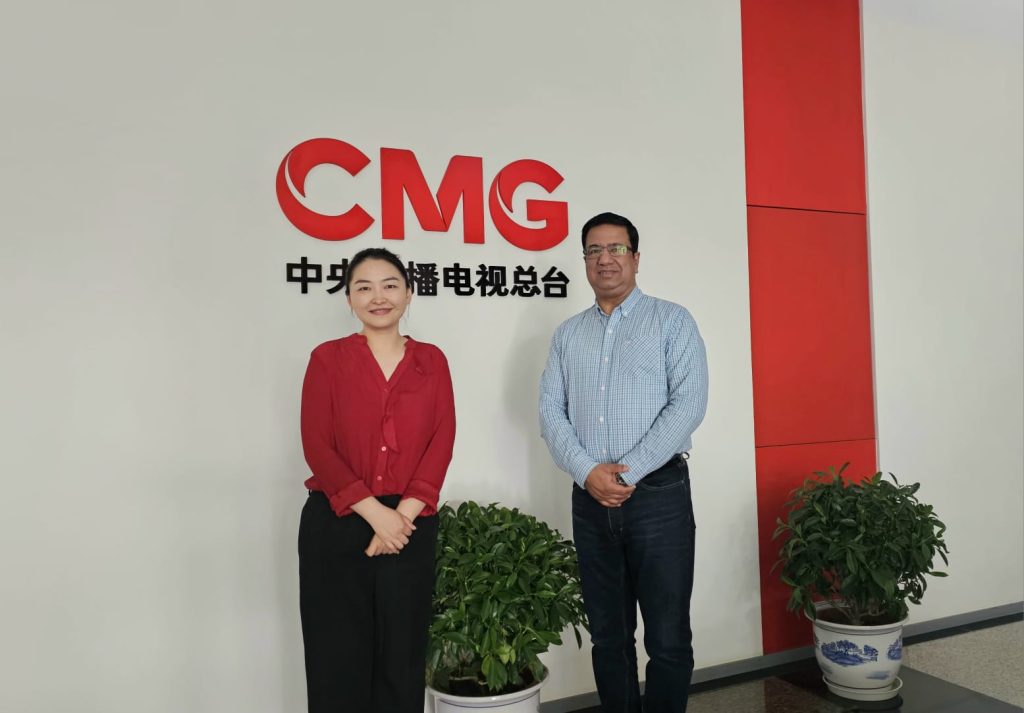 Mr. Khalid Taimur Akram visited the Headquarters of China Media Group (CMG) in Beijing