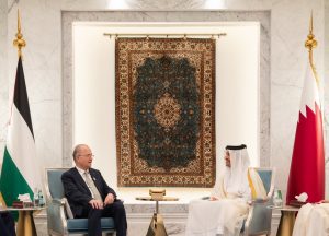 Prime Minister of Qatar Holds Talks with Palestinian Counterpart