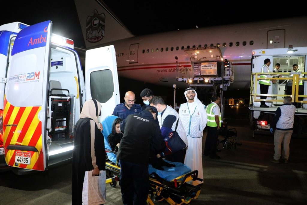 UAE Welcomes 15th Group of Wounded Palestinian Children and Cancer Patients