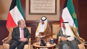 Kuwait's Emir Holds Talks with UN Secretary-General Antonio Guterres on Gaza Crisis