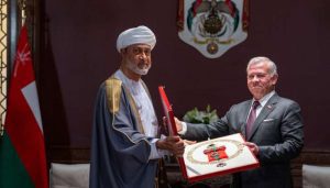 Sultan of Oman and King Abdullah II Exchange Highest Honorary Orders