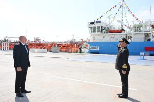 President Ilham Aliyev Commissions "Zangilan" Tanker at Baku Shipyard