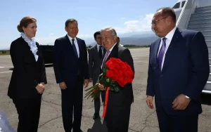 UN Secretary-General Arrives in Kazakhstan for SCO+ Summit