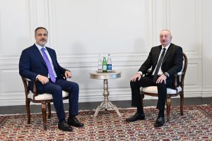 President Ilham Aliyev Receives Turkish Foreign Minister in Shusha
