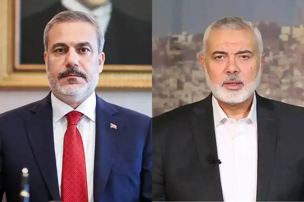 Turkish FM Discusses Gaza Crisis with Hamas Leader Ismail Haniyeh