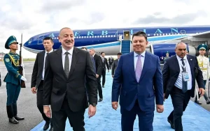 President of Azerbaijan Arrives in Astana