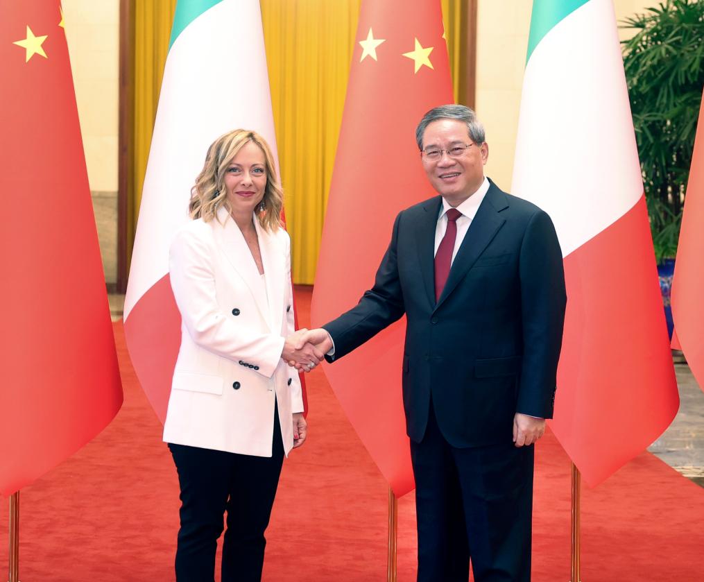 Chinese Premier and Italian PM Giorgia Meloni Vow to Enhance Cooperation