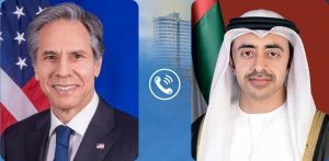 Abdullah bin Zayed Discusses Middle East Developments with Antony Blinken