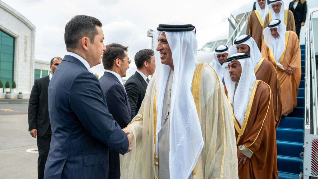 UAE Delegation Led by H.H. Sheikh Saud bin Saqr Al Qasimi Arrives in Astana