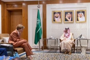 Saudi FM Hosts French Presidential Advisor for Middle East and North Africa