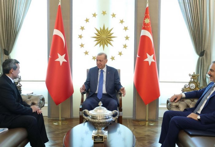 Erdogan Meets with Turkmenistan's FM Rashid Meredov in Ankara