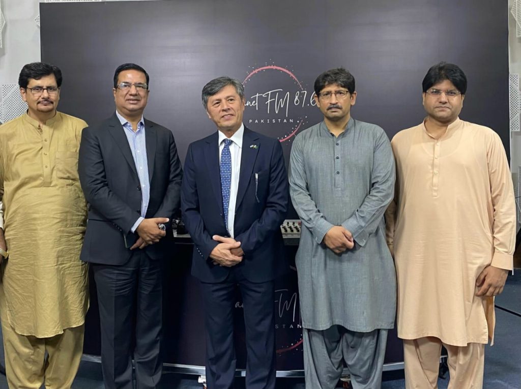 H.E Aybek Arif Usmanov at Planet FM 87.6, Radio Pakistan