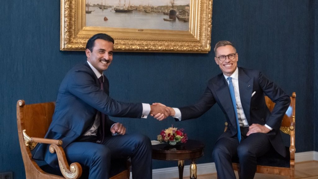 Amir of Qatar and Finland’s President Discuss Strengthening Bilateral Ties