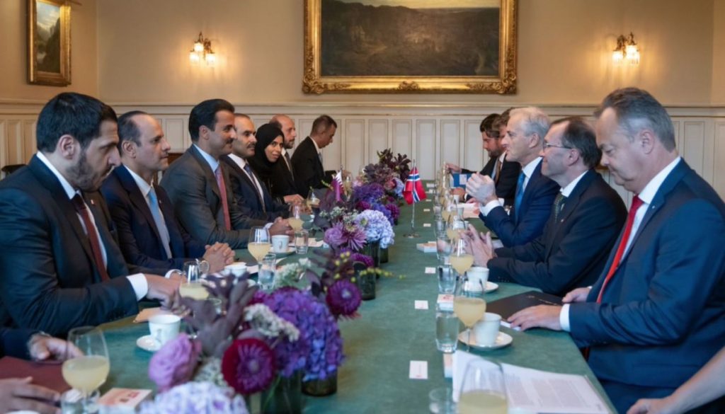 Norwegian PM Lauds Discussions with Qatar’s Amir on Gaza Ceasefire