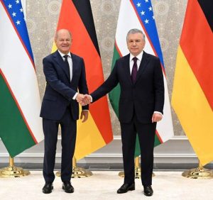 Talks Between Shavkat Mirziyoyev and Olaf Scholz Held in Samarkand