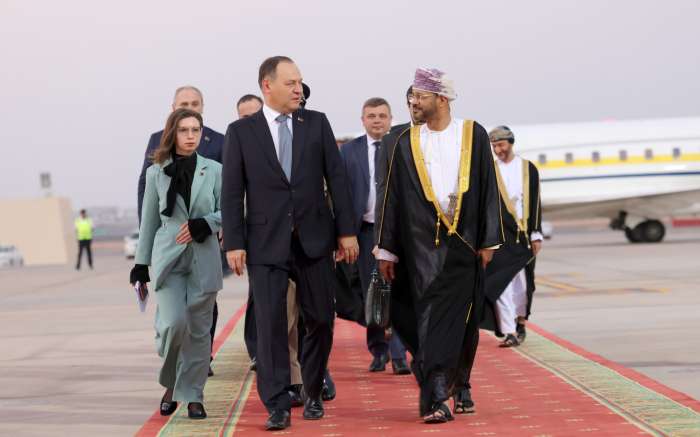 Belarusian Prime Minister Roman Golovchenko Arrives in Oman