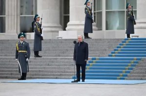 President Tokayev Attends National Flag Raising Ceremony on Republic Day