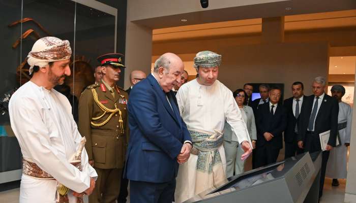 Algerian President Abdelmadjid Tebboune Tours National Museum in Muscat