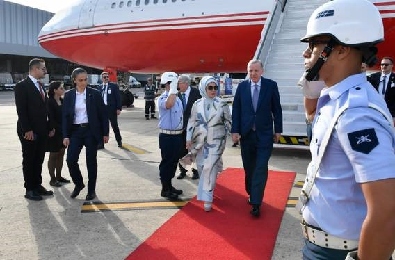 President Erdogan Arrives in Rio de Janeiro for G20 Summit