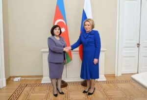 Azerbaijan's Parliament Speaker Meets Russia's Federation Council Chairperson in St. Petersburg
