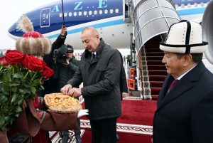 President Ilham Aliyev Arrives in Kyrgyzstan for 11th Summit of Turkic States