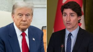 Donald Trump Meets with Canadian PM Justin Trudeau at Mar-a-Lago