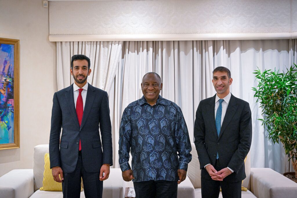 Sheikh Shakhboot bin Nahyan Meets South African President Cyril Ramaphosa