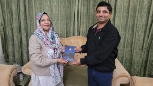 Renowned Educationist Mrs. Rehmat Mushtaq Meets Central Asian Expert Mr. Muhammad Ali Pasha at his Residence
